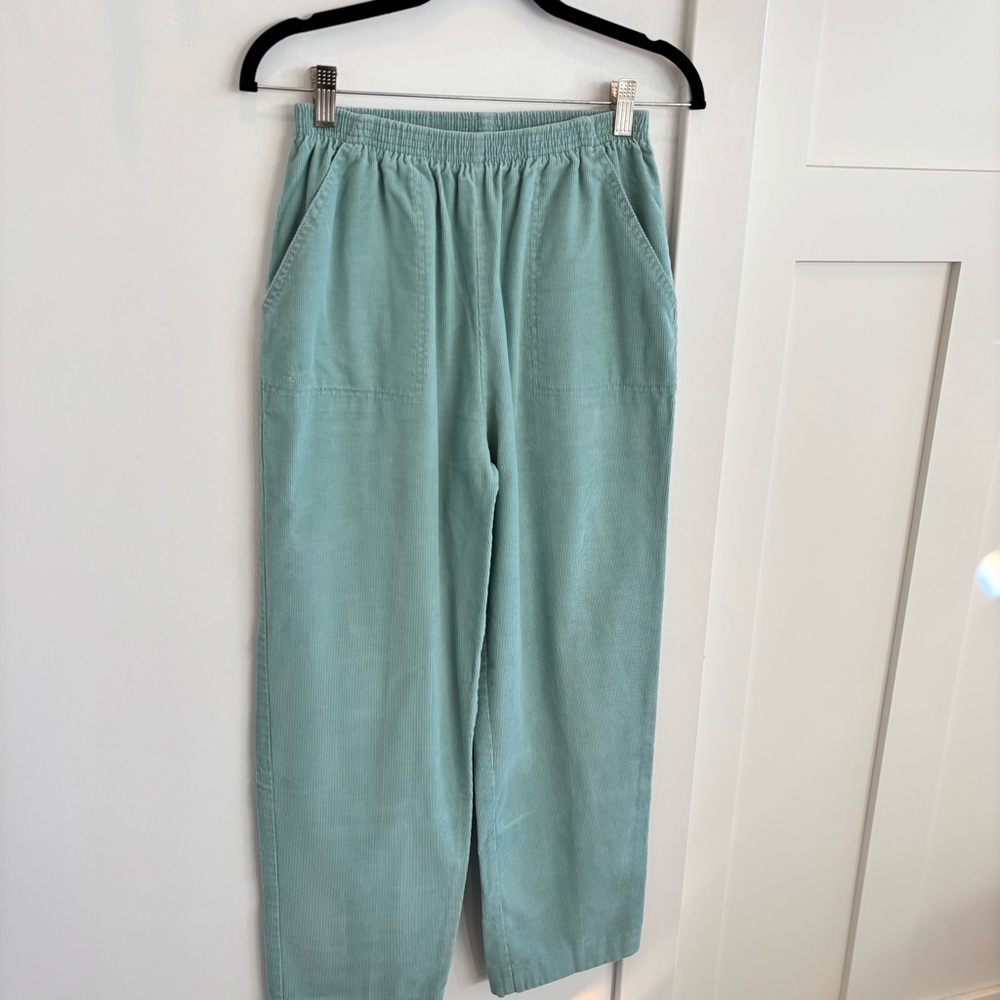 Alfred Dunner Vintage Seafoam Green Women's Corduroy Pants Made in USA Size 8 - Picture 3 of 10
